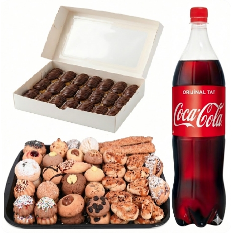 1 Litre Kola İle Tamamlanmış Çift Tatlı Menüsü