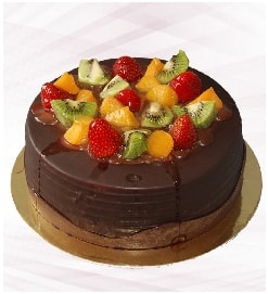 Hasbahçe 2-3 Kişilik Karışık Meyveli Tasarım Yaş Pasta